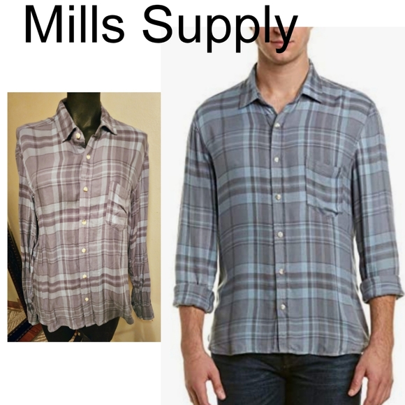 Mills Supply Splendid Plaid Button Down Shirt. Sz Med. DEAL!!!! - Picture 2 of 4